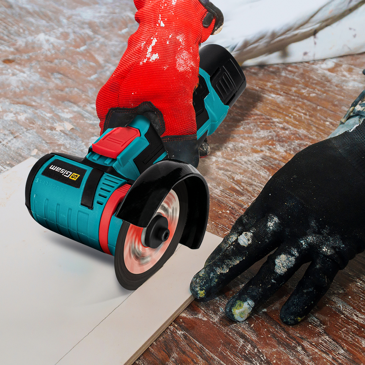 12V Cordless Angle Grinder – Dual Battery Pack + Fast Charger
