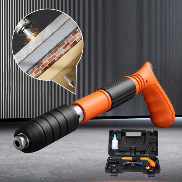 Johdoton 3-in-1 kiinnityspistooli + 100 betoninaulaa