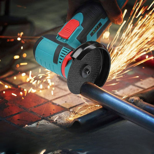 12V batteridrevet vinkelsliber - dobbelt batteripakke + hurtigoplader