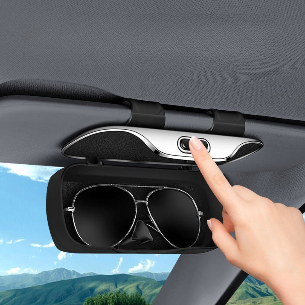 Estojo multifunções para óculos de sol para automóvel